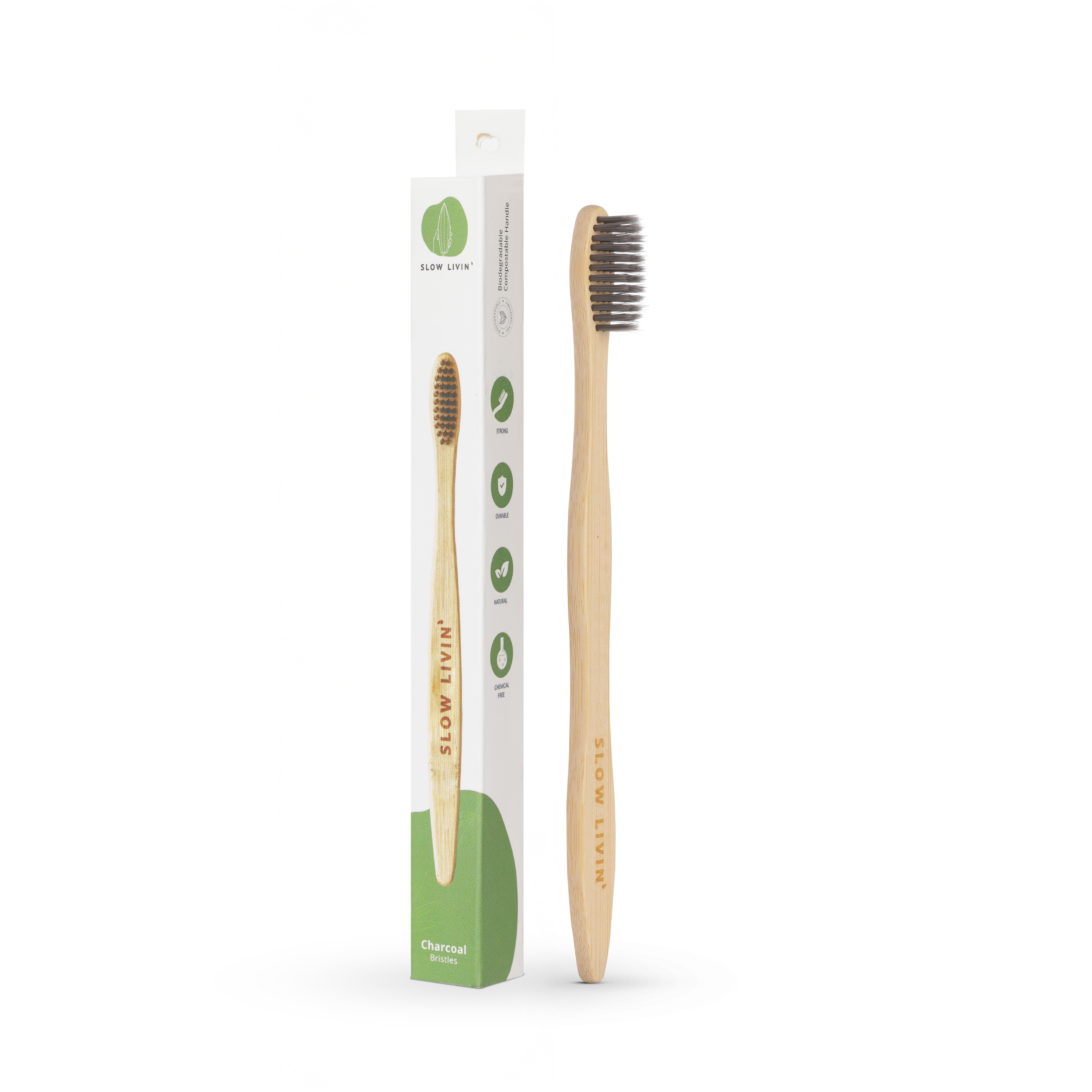 Bamboo Toothbrush - Black Bristles — Shop online | Slow Livin