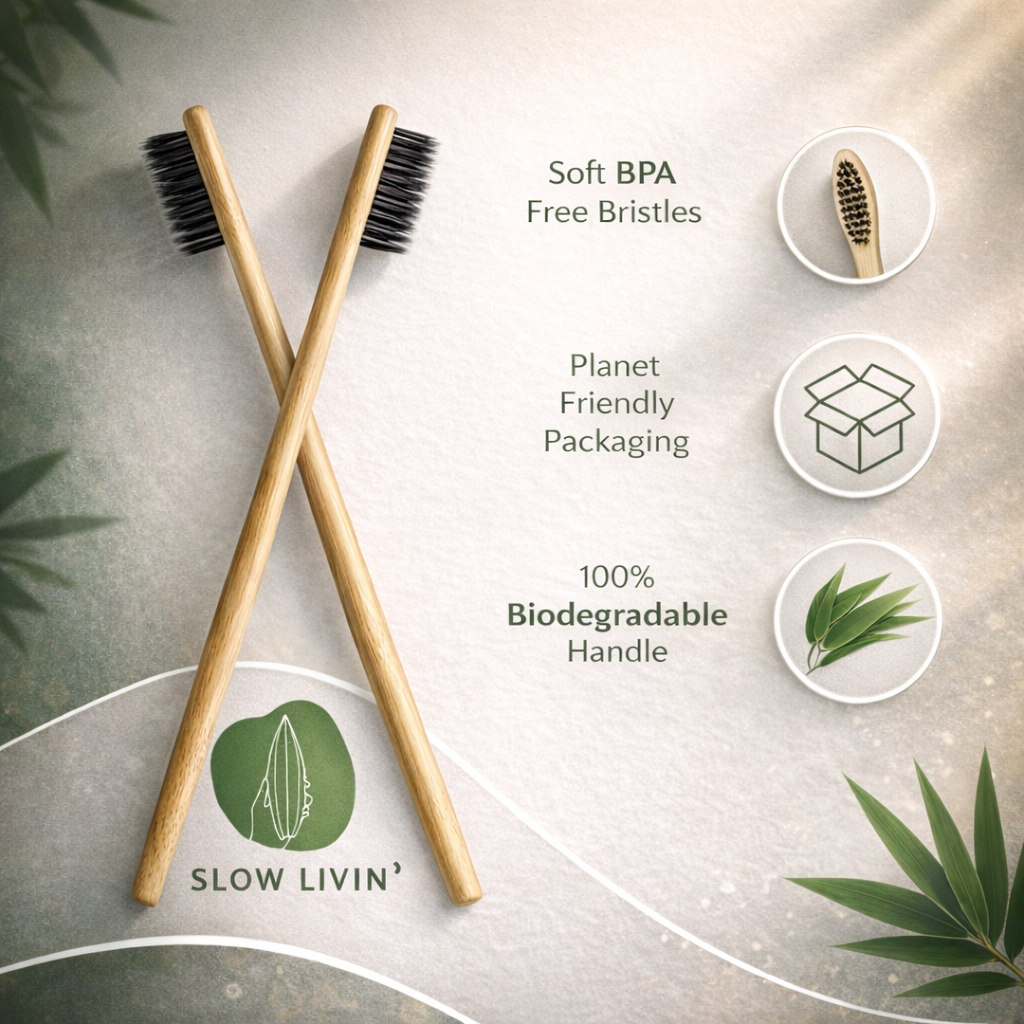 Bamboo Toothbrush - Black Bristles - For Kids — Shop online | Slow Livin — view 5