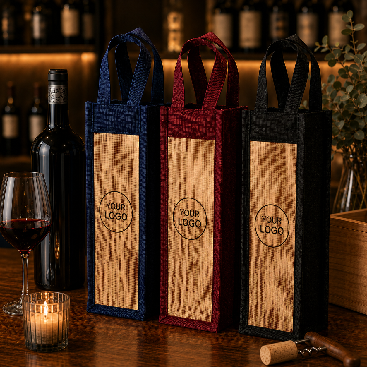 Wine/Whiskey bottle Jute Bag — Shop online | Slow Livin