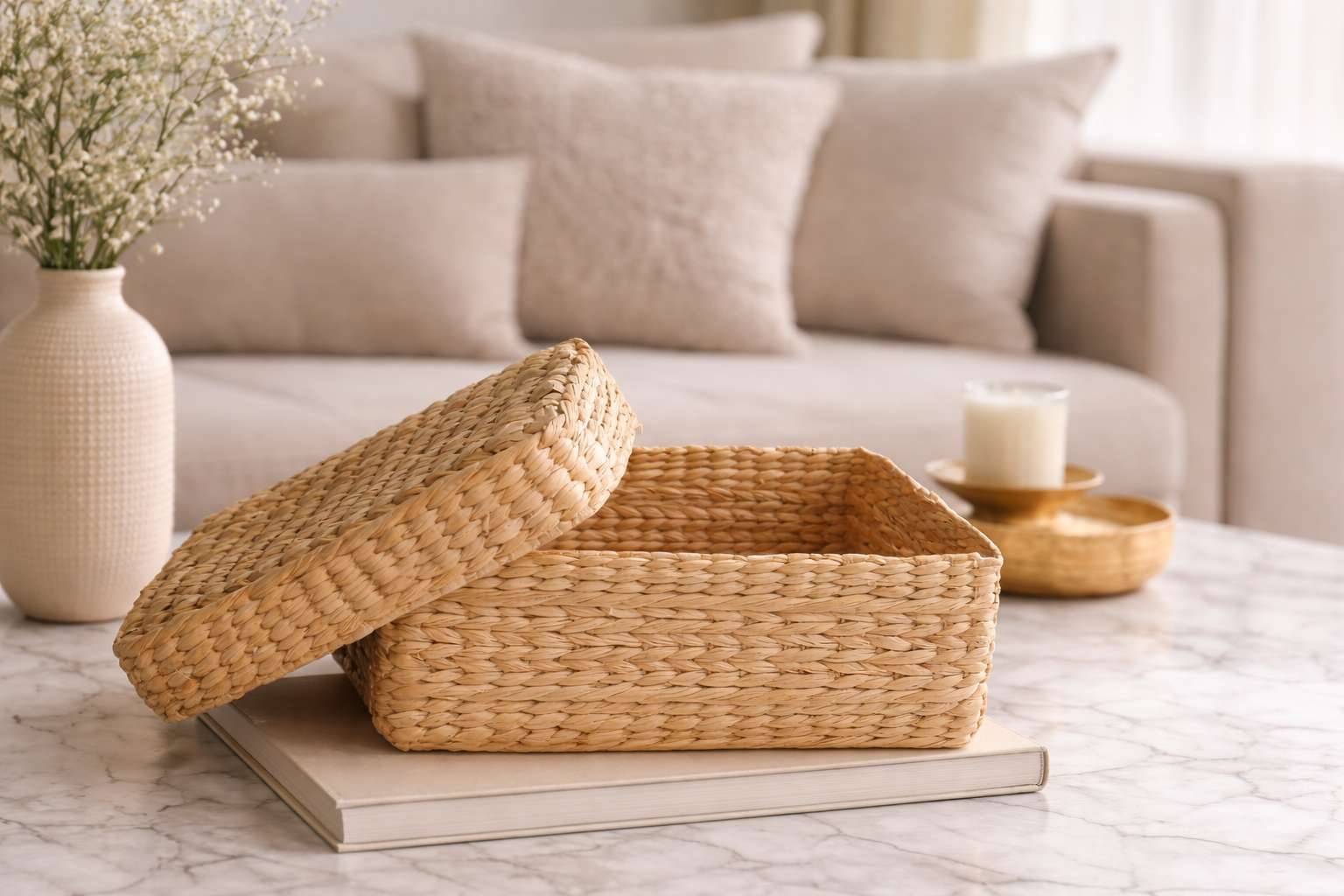 Kauna Grass Square Basket — Shop online | Slow Livin — view 6