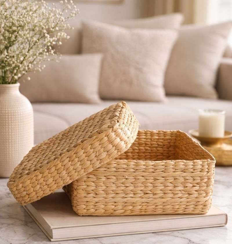 Kauna Grass Square Basket — Shop online | Slow Livin — view 3